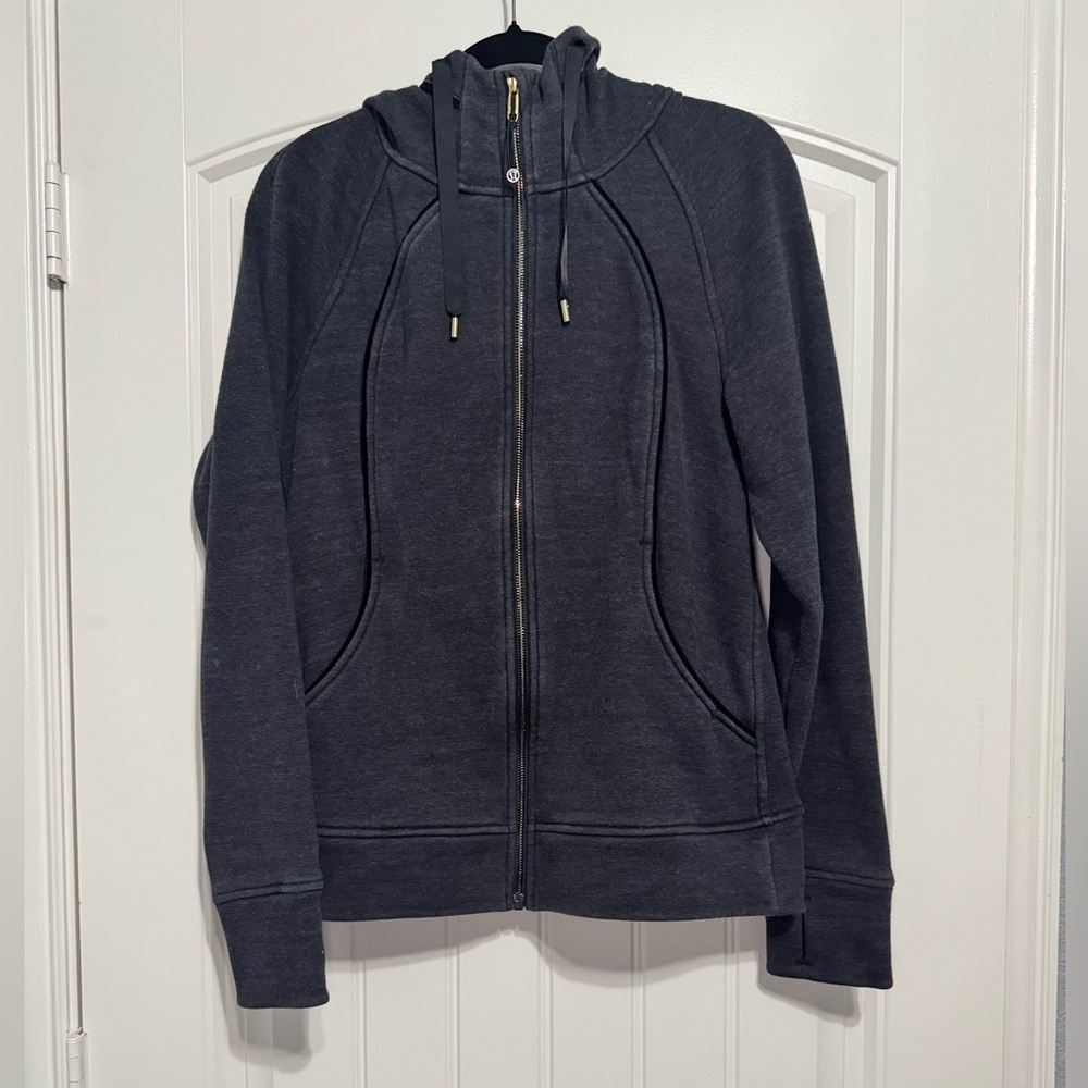 Lululemon Scuba Hoodie *Plush Heathered Core Black / Black - Picture 1 of 9